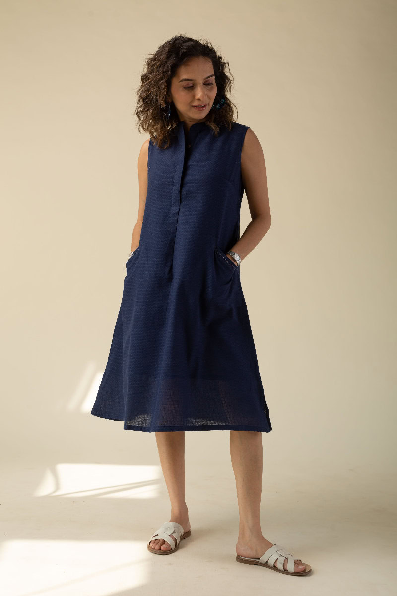Image for Kusvaa Wkr144 Maheyi Handloom Cotton Dress Side