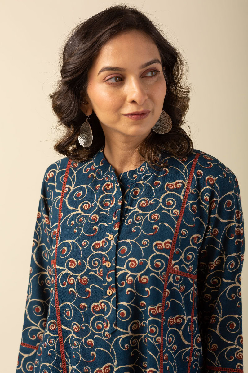 Image for Kusvaa Wkr146 Adhira Cotton A Line Kurta Featured
