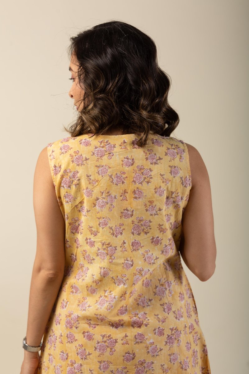 Image for Kusvaa Wkr147 Nani Cotton A Line Kurta Back