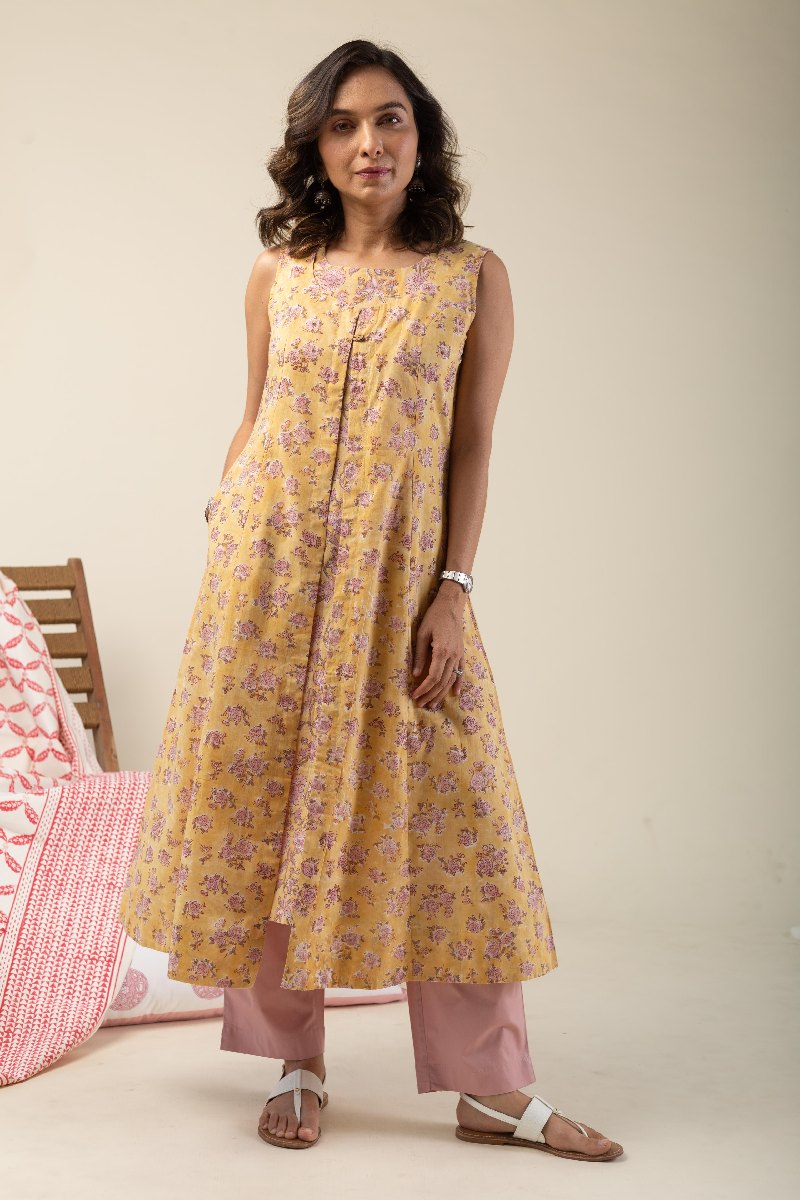 Image for Kusvaa Wkr147 Nani Cotton A Line Kurta Front