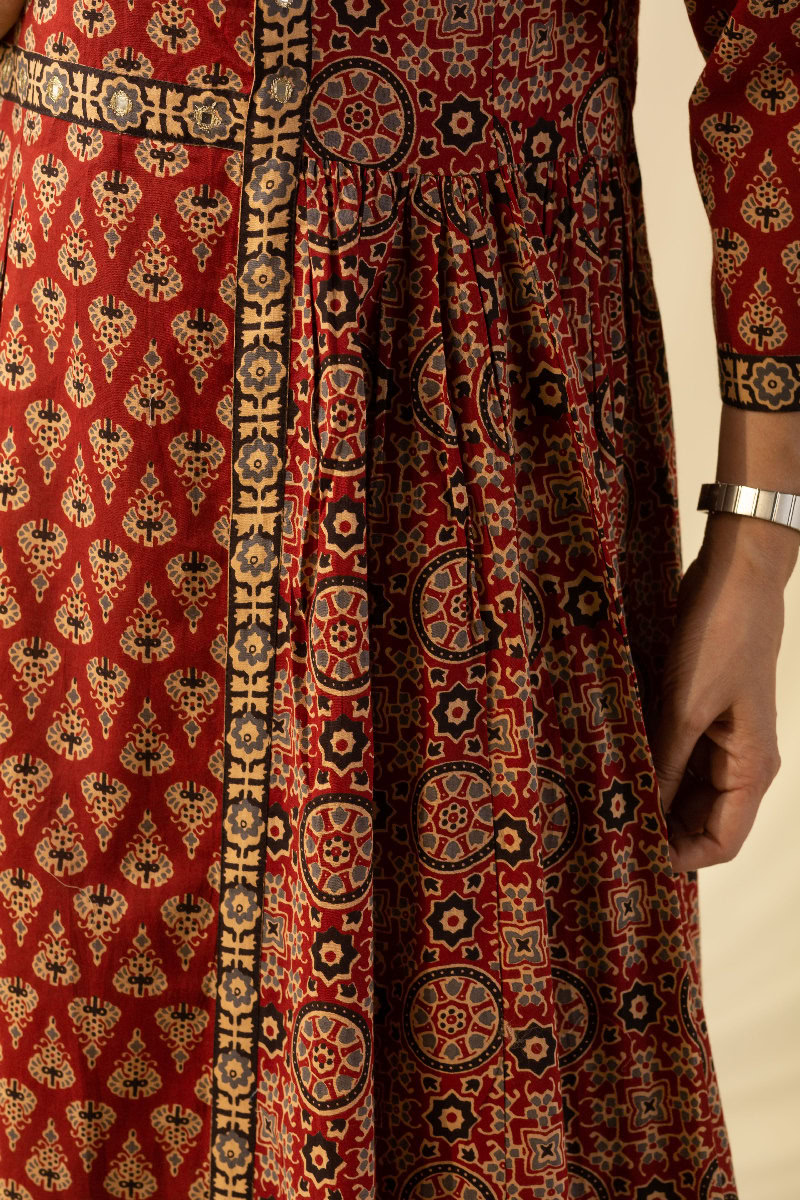Image for Kusvaa Wkr160 Arushi Cotton A Line Kurta Neck