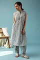 Image for Kusvaa Cood095 Richal Handloom Cotton Kurta Pant Set Pocket