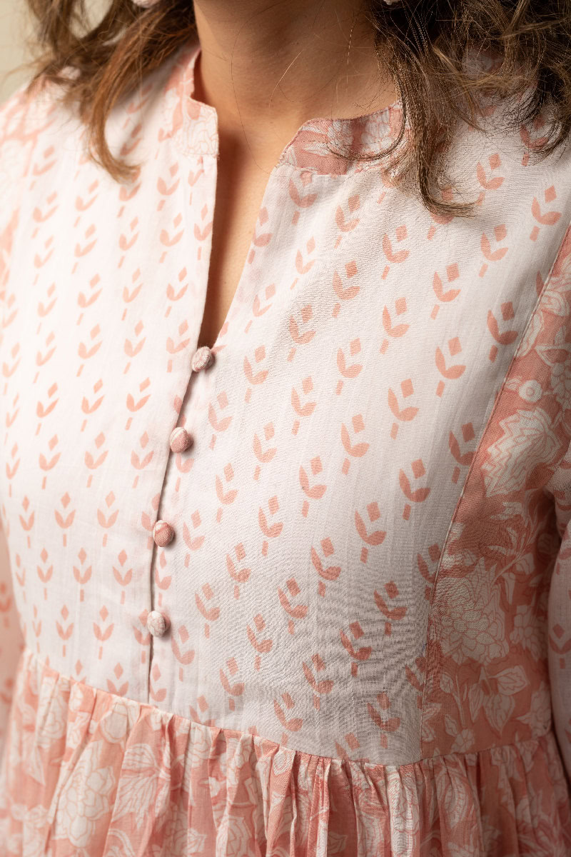 Image for Kusvaa Dr033 Ekta Cotton A Line Dress Closeup