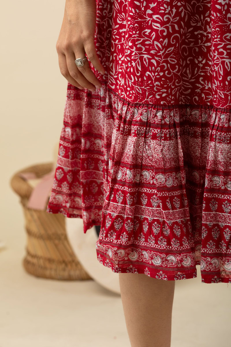 Image for Kusvaa Dr036 Nabya Cotton A Line Dress Pocket