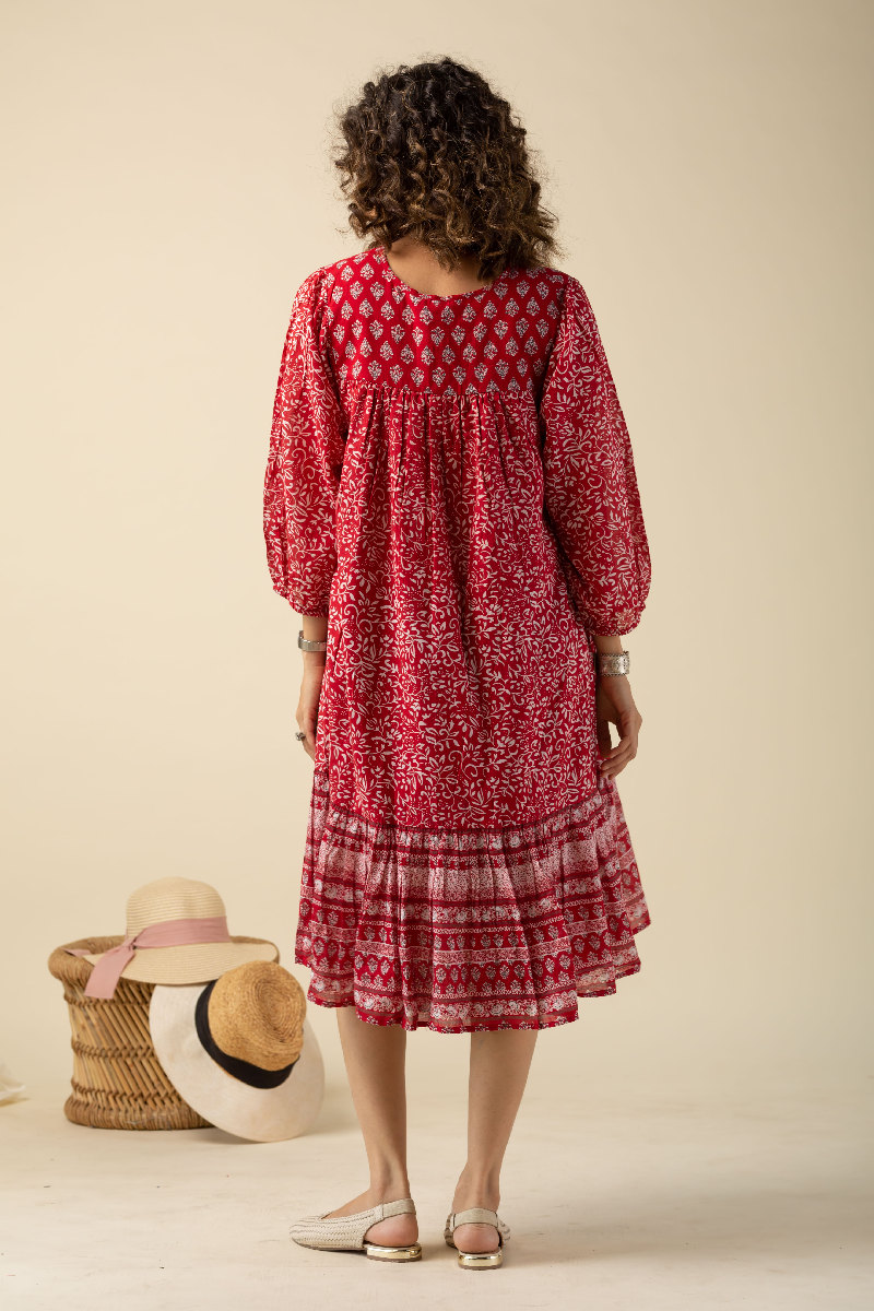 Image for Kusvaa Dr036 Nabya Cotton A Line Dress Sleeves