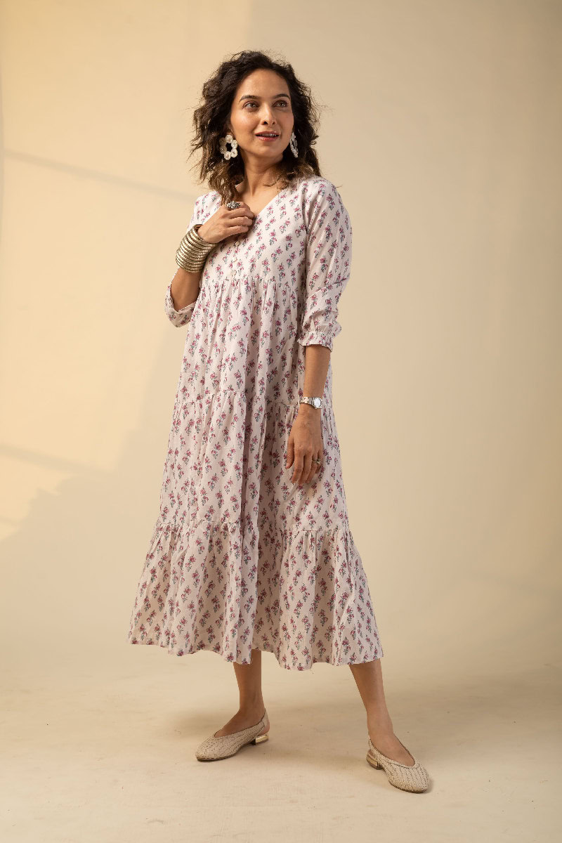 Image for Kusvaa Dr037 Diyasri Cotton A Line Dress Pattern