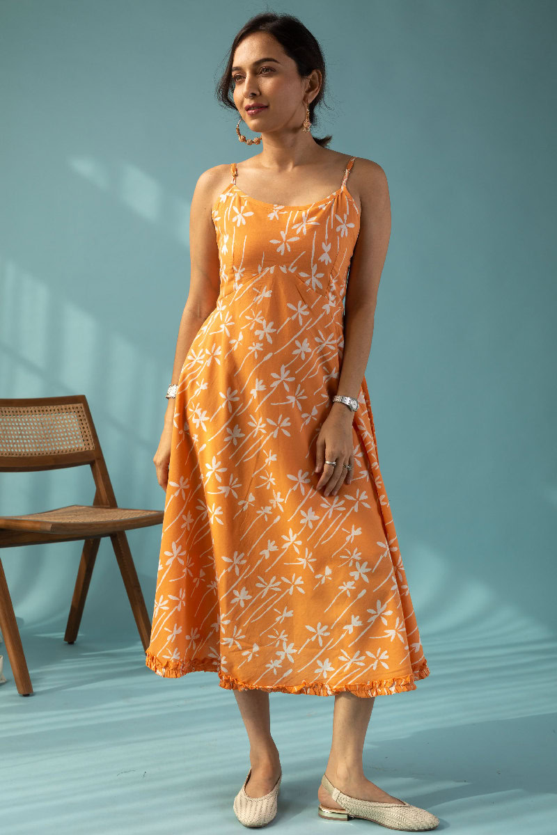 Image for Kusvaa Dr038 Lina Cotton A Line Dress Back