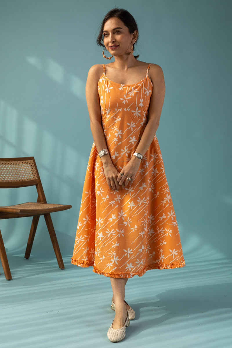 Image for Kusvaa Dr038 Lina Cotton A Line Dress Sitting