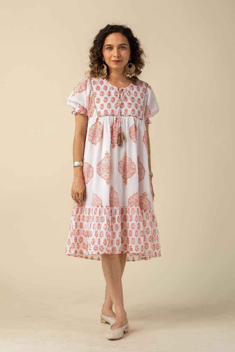 Image for Kusvaa Dr043 Tanirika Cotton A Line Dress Closeup