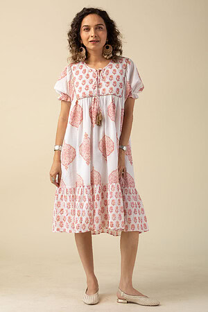 Image for Kusvaa Dr043 Tanirika Cotton A Line Dress Front