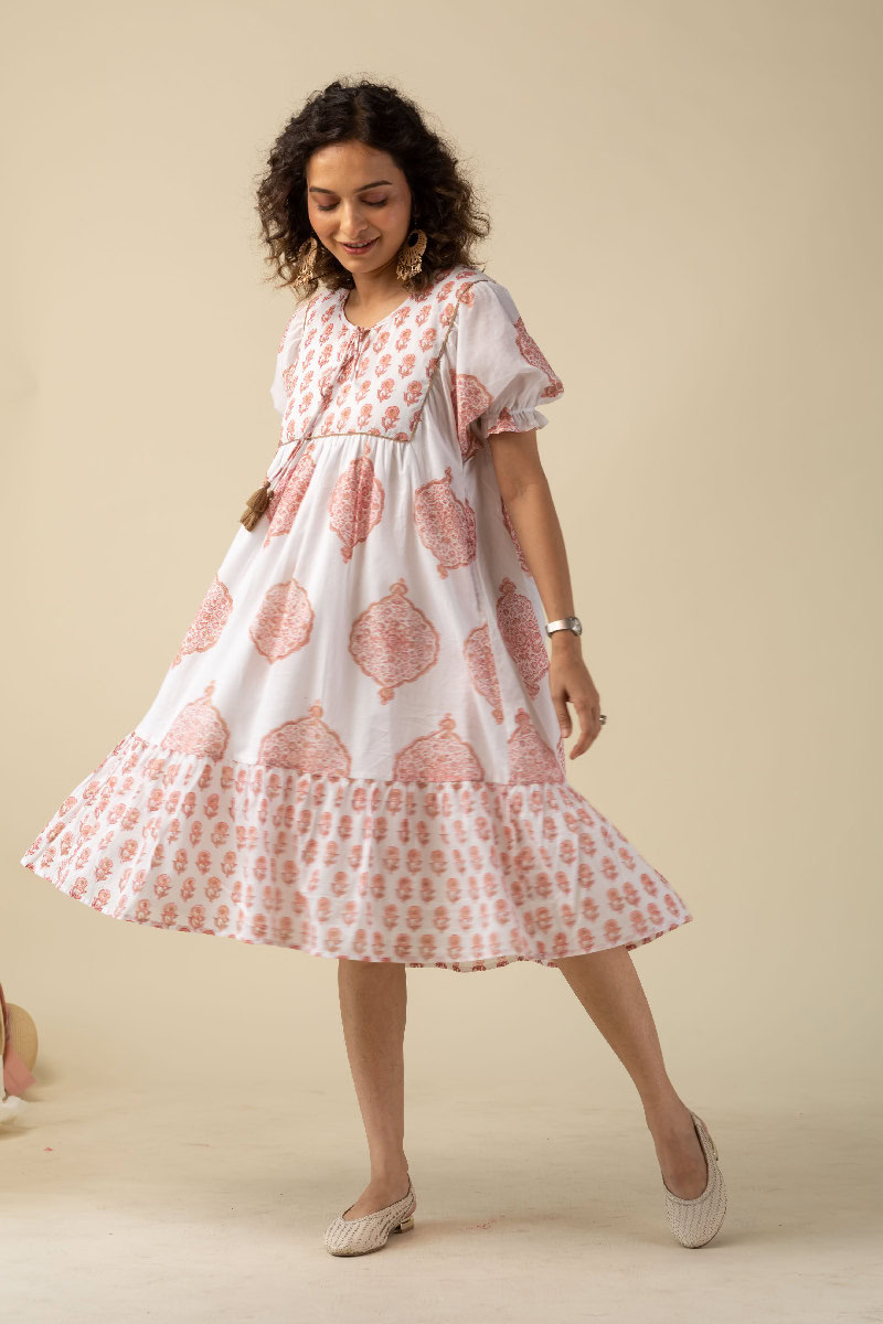 Image for Kusvaa Dr043 Tanirika Cotton A Line Dress Side