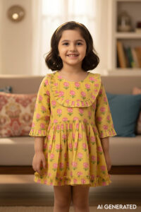 Image for Kusvaa Grw063 Vrishti Cotton Girls Frock Model