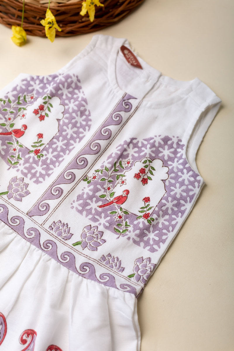 Image for Kusvaa Grw066 Aadisri Cotton Girls Frock Side
