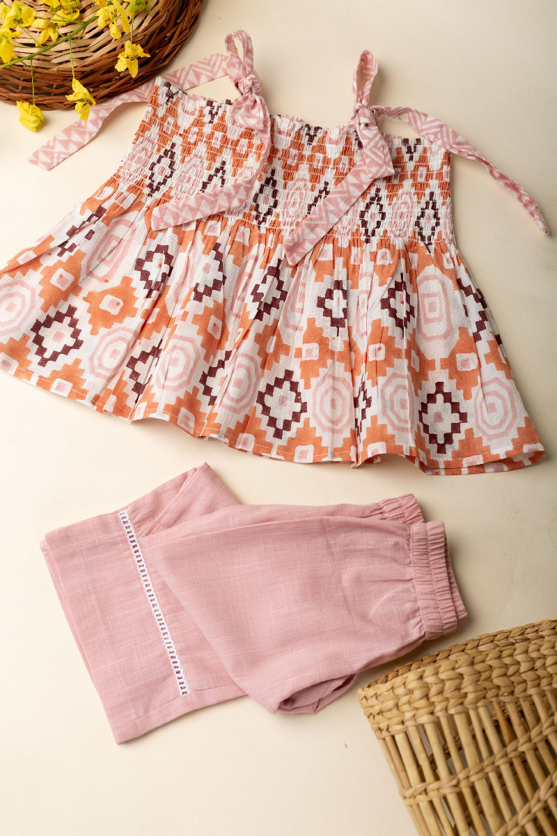Image for Kusvaa Grw067 Naysha Cotton Girls Top Pant Set Featured
