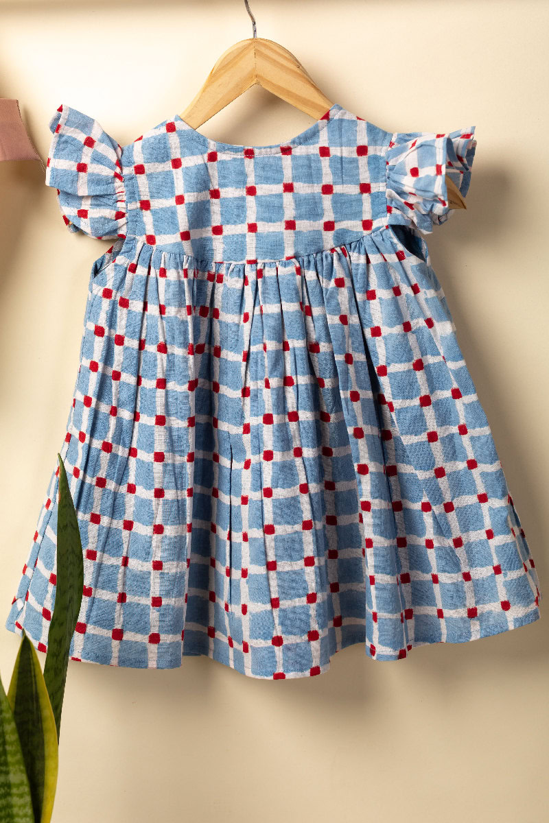 Image for Kusvaa Grw068 Samhita Cotton Girls Frock Closeup