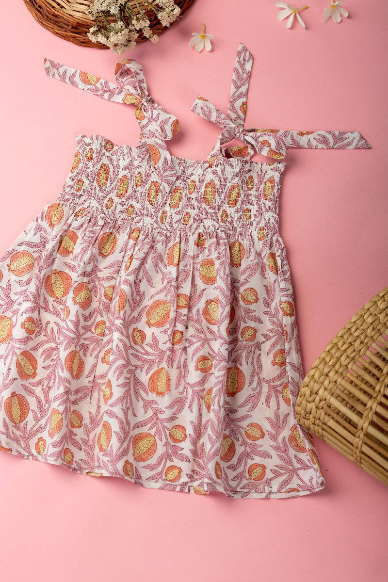Image for Kusvaa Grw070 Pari Cotton Girls Frock Closeup