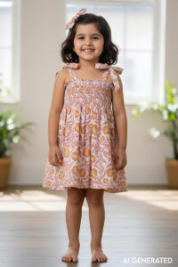 Image for Kusvaa Grw070 Pari Cotton Girls Frock Model