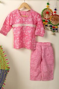 Image for Kusvaa Grw074 Tanvi Cotton Girl’s Kurta Pant Set Featured New
