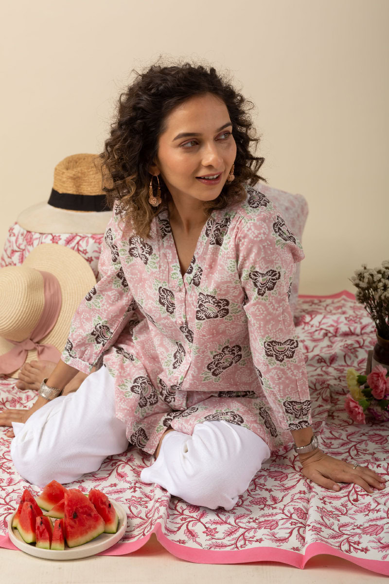 Image for Kusvaa Shk026 Jiya Cotton Short Kurti Pocket