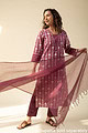 Image for Kusvaa Wkr149 Iti Cotton Blockprint Kurta Closeup 3