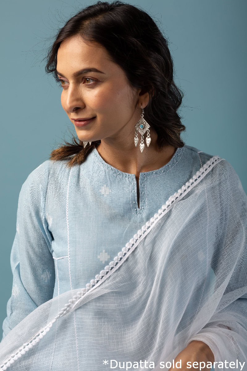 Image for Kusvaa Wkr151 Saina Handloom Cotton Kurta Featured