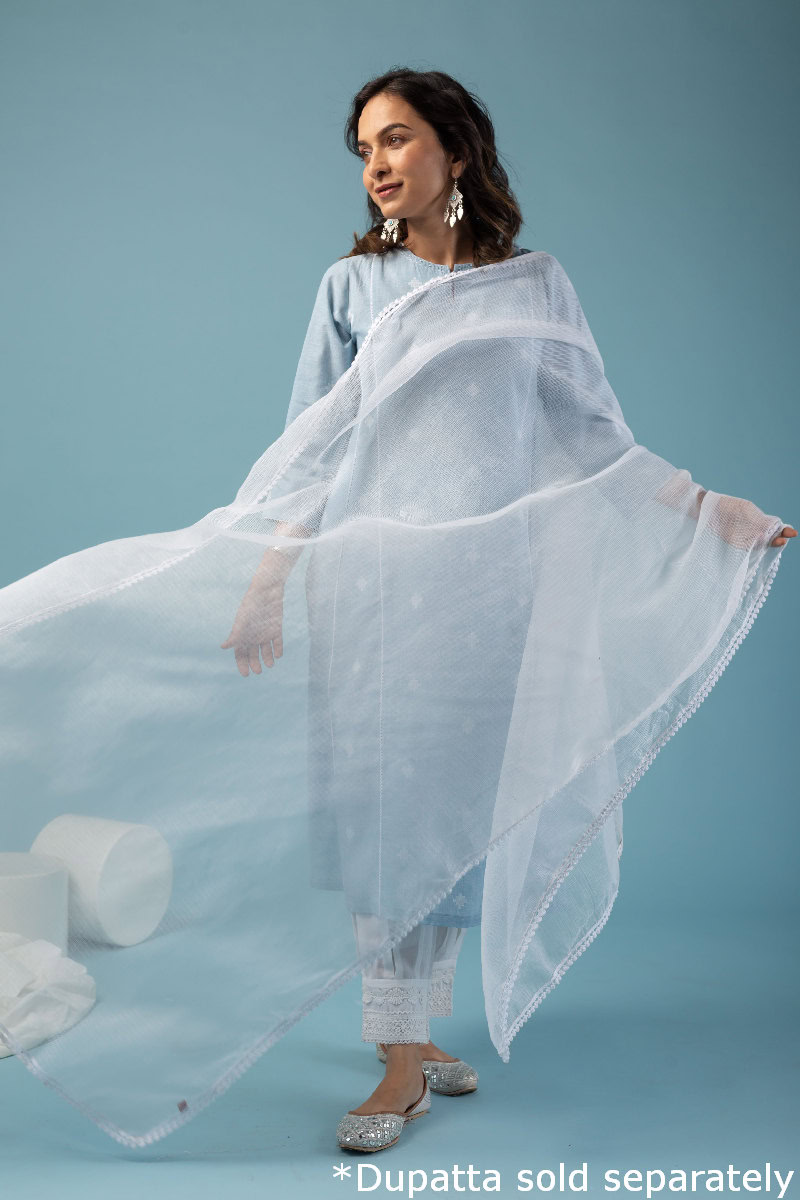 Image for Kusvaa Wkr151 Saina Handloom Cotton Kurta Front
