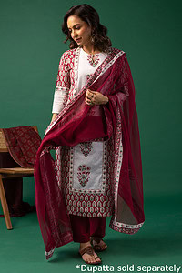 Image for Kusvaa Wkr152 Bhagya Handblock Cotton Kurta Pattern