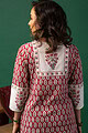 Image for Kusvaa Wkr152 Bhagya Handblock Cotton Kurta Sitting