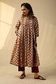 Image for Kusvaa Wkr154 Bina Handblock Cotton Kurta Closeup 4