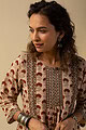 Image for Kusvaa Wkr154 Bina Handblock Cotton Kurta Neck