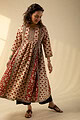Image for Kusvaa Wkr154 Bina Handblock Cotton Kurta Sitting