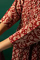 Image for Kusvaa Wkr155 Deeksha Handblock Cotton Kurta Back