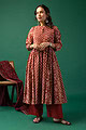 Image for Kusvaa Wkr155 Deeksha Handblock Cotton Kurta Pocket