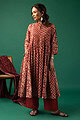 Image for Kusvaa Wkr155 Deeksha Handblock Cotton Kurta Side