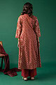 Image for Kusvaa Wkr155 Deeksha Handblock Cotton Kurta Sleeves