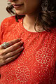 Image for Kusvaa Wkr156 Beera Cotton Straight Fit Kurta Closeup