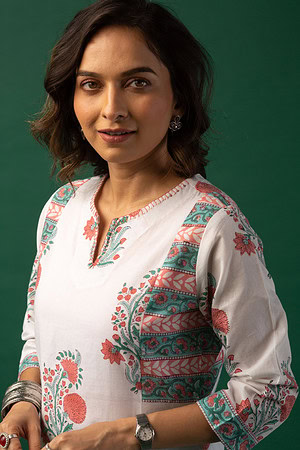 Image for Kusvaa Wkr158 Darshana Handblock Cotton Kurta Featured