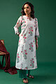 Image for Kusvaa Wkr158 Darshana Handblock Cotton Kurta Front
