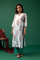 Image for Kusvaa Wkr158 Darshana Handblock Cotton Kurta Neck