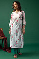Image for Kusvaa Wkr158 Darshana Handblock Cotton Kurta Sleeves