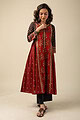 Image for Kusvaa Wkr161 Yuvika Cotton A Line Kurta Sleeves