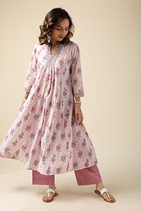 Image for Kusvaa Wkr164 Jishu Cotton A Line Kurta Pattern
