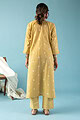 Image for Kusvaa Cood096 Amani Handloom Cotton Kurta Pant Set Closeup