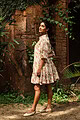 Image for Kusvaa Dr045 Gargi Cotton A Line Dress Neck