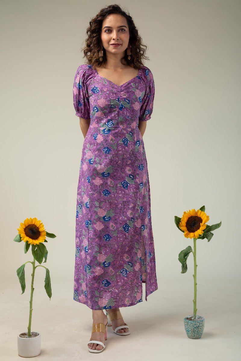 Image for Kusvaa Dr048 Lavina Cotton A Line Dress Neck