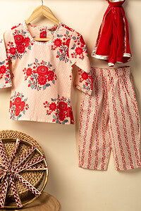 Image for Kusvaa Grw076 Tejasvi Cotton Girls Complete Suit Set Back