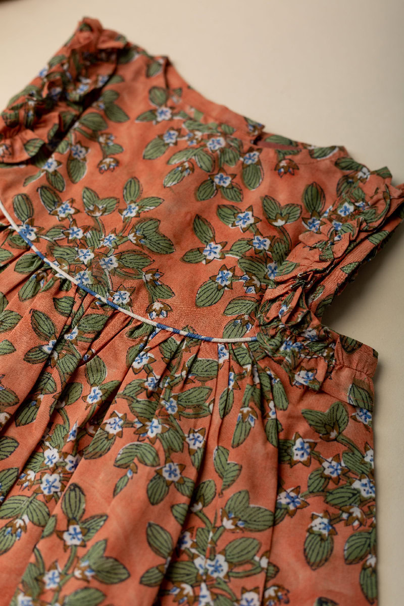 Image for Kusvaa Grw077 Lekisha Cotton Girls Top Short Set Side