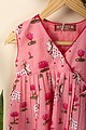 Image for Kusvaa Grw079 Riba Cotton Girls Frock Closeup 2