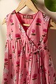 Image for Kusvaa Grw079 Riba Cotton Girls Frock Closeup