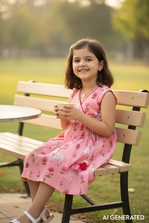 Image for Kusvaa Grw079 Riba Cotton Girls Frock Model
